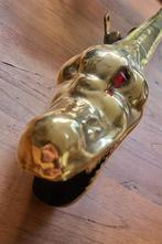 Zeldzaam messing  autohoorn Boa Constrictor hoofd, Ophalen