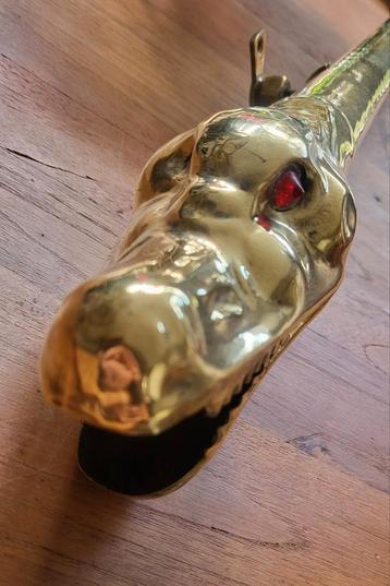 Zeldzaam messing  autohoorn Boa Constrictor hoofd beschikbaar voor biedingen