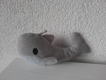 Mini Grijze Walvis Knuffeltje met ophanglusje beschikbaar voor biedingen
