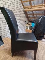 Mooie  zwarte eethoekstoelen, Huis en Inrichting, Ophalen, Gebruikt, Zwart, Leer