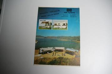 Folder A&E Systems (zonwering - luifels caravans) circa 1974 beschikbaar voor biedingen