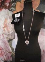 Otazu prachtige lange ketting met veel hart figuren en stras, Sieraden, Tassen en Uiterlijk, Kettingen, Overige materialen, Met strass