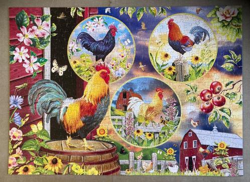 legpuzzel Coble Hill 500 stukjes XL - hanen, Hobby en Vrije tijd, Denksport en Puzzels, Legpuzzel, 500 t/m 1500 stukjes, Ophalen of Verzenden