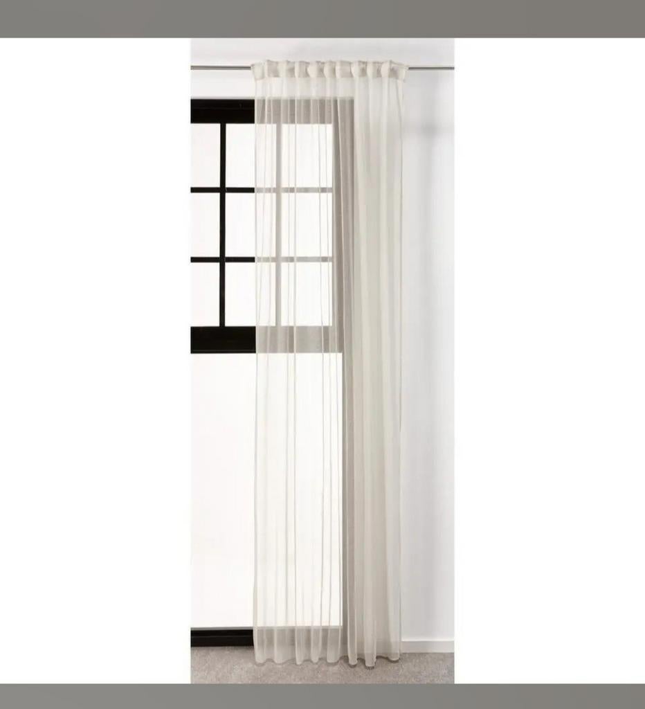 3x Voile kant en klaar gordijnen 140x260 cm, Huis en Inrichting, Stoffering | Gordijnen en Lamellen, 100 tot 150 cm, 200 cm of meer