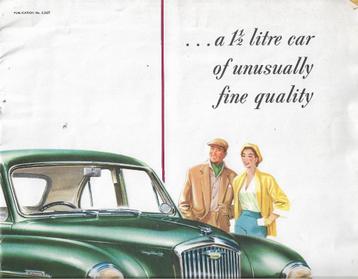 Incomplete brochure Wolseley Fifteen - Fifty, 1956 (GB). beschikbaar voor biedingen