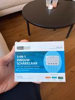 KlikAanKlikUit ACM-3500-3 Inbouw Schakelaar 3-in-1, Doe-het-zelf en Verbouw, Elektra en Kabels, Ophalen of Verzenden, Nieuw, Schakelaar