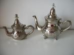 2 Marokkaanse Theepot Vintage Verzilverd - 15 - 21 - p.stuk, Antiek en Kunst, Ophalen of Verzenden
