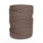 4 mm 3-ply macrame touw 160 meter 1 kilo Taupe katoen koord, Nieuw, Ophalen of Verzenden