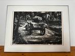 Bouke van der Sloot – gesigneerde litho “Boerenerf”, Ophalen of Verzenden