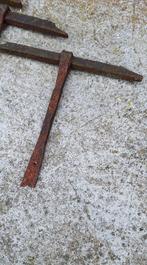 3 antieke ijzeren muurankers, hand gesmeed, samen €20,-, Antiek en Kunst, Ophalen of Verzenden