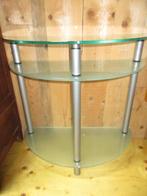 Nette sidetable van glas halfrond, Huis en Inrichting, Ophalen, Gebruikt, Glas