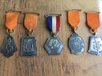 5 Medailles Amsterdam Oranje Comité, Postzegels en Munten, Penningen en Medailles, Nederland, Ophalen of Verzenden