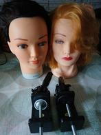 2 kappers Hoofden met Klemmen | van echt haar gemaakt, Ophalen, Pruik of Haarverlenging