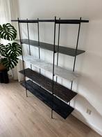 Furnified “Paris” wandkast  marmer & donker hout -  design, Ophalen, Met plank(en), Metaal, 150 tot 200 cm