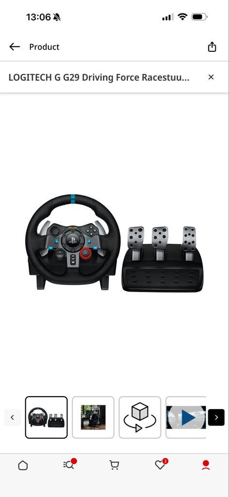 Logitech G29 Racestuur - PS5/PS4/PC, Spelcomputers en Games, Spelcomputers | Nintendo Portables | Accessoires, Zo goed als nieuw