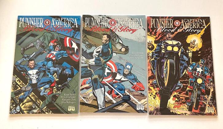 Punisher Captain America: Blood and Glory #1-3 (set), Boeken, Strips | Comics, Nieuw, Complete serie of reeks, Amerika, Ophalen