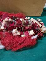 -	Tafelstuk met wacinehouders rood, Ophalen of Verzenden, 'T Olde Gre-j, Info@toldegrej.nl, Endepoelstraat 20f Didam