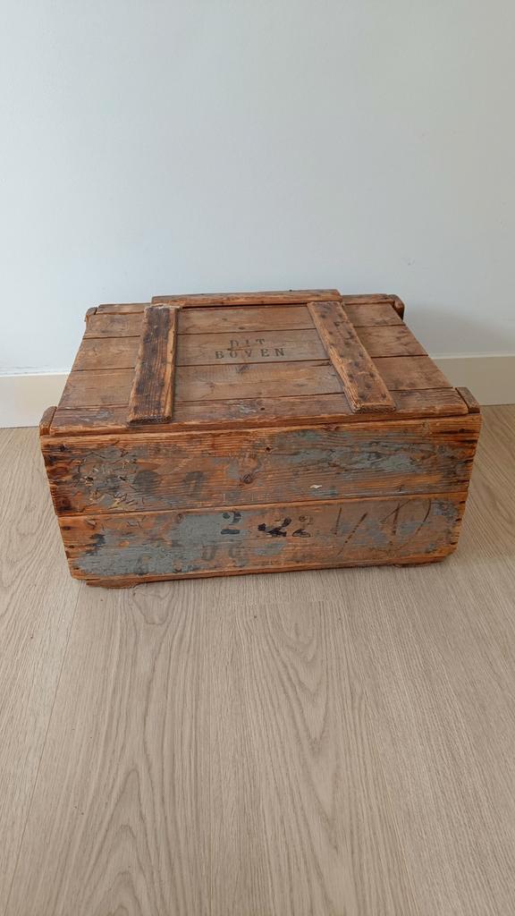 3 stuks Verkade Zaandam Houten Kist - Vintage Decoratie, Huis en Inrichting, Woonaccessoires | Kisten, Gebruikt, Minder dan 50 cm