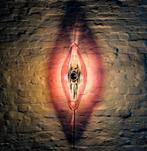 Vintage Val Saint Lambert kristalglazen wandlamp., Huis en Inrichting, Ophalen of Verzenden