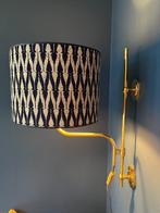 Lampenkap blauw beige print uniek design, Huis en Inrichting, Lampen | Lampenkappen, Ophalen of Verzenden, Zo goed als nieuw, Blauw