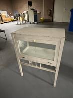 Wit theekastje met glas, Ophalen, Minder dan 50 cm, Gebruikt, 100 tot 150 cm