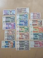 Kavel Bankpapier 19x Zaïre 1-500.000 Zaïres Issue 1981-1995, Verzenden, Buitenland, Bankbiljetten