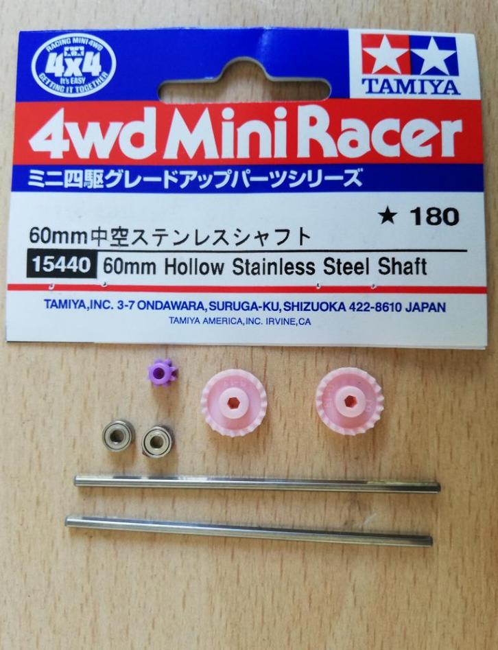 Tamiya 4WD miniRacer- holle as, lagers, tandwiel, tandwiel, Hobby en Vrije tijd, Modelbouw | Radiografisch | Auto's, Nieuw, Onderdeel