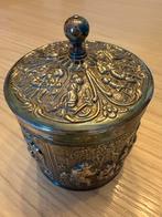 Antieke zilveren sieradendoos met deksel, Ophalen of Verzenden