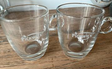 2 pickwickglazen beschikbaar voor biedingen