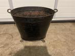 Antieke kolenbak/houtbak op pootjes, Antiek en Kunst, Ophalen