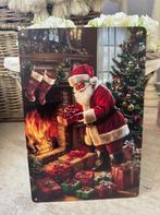Kerstman metalen bord, Huis en Inrichting, Woonaccessoires | Wanddecoraties, Ophalen of Verzenden, Nieuw