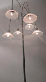 Vintage vloerlamp met 6 glazen kapjes, Huis en Inrichting, Lampen | Vloerlampen, Ophalen of Verzenden, Gebruikt, Glas, 150 tot 200 cm