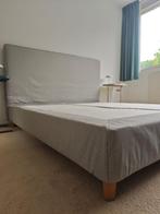 Ikea DUNVIK boxspring 180 x 200 Lichtgrijs zonder matras, Ophalen, Tweepersoons, Zo goed als nieuw, 180 cm