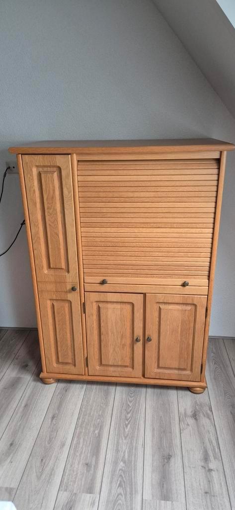 Licht eiken computerkast, Huis en Inrichting, Kasten | Computermeubels, Zo goed als nieuw, 120 tot 170 cm, 70 tot 120 cm, 40 tot 80 cm