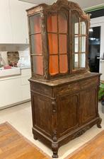 Antieke vitrinekast / buffetkast – voor restauratie, Huis en Inrichting, Ophalen, Gebruikt, 100 tot 150 cm, Antique