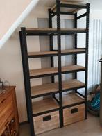 Unieke stellingkast. ladekast industrieel staal/steigerhout, Ophalen, Nieuw, 50 tot 100 cm, 150 tot 200 cm