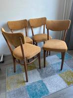 Set 4 vintage stoelen, eetkamerstoelen KOK jaren 70, Ophalen, Zo goed als nieuw, Overige kleuren