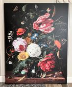 Stilleven bloemen op canvas 85x110cm, Huis en Inrichting, Woonaccessoires | Schilderijen, Tekeningen en Foto's, 75 tot 100 cm