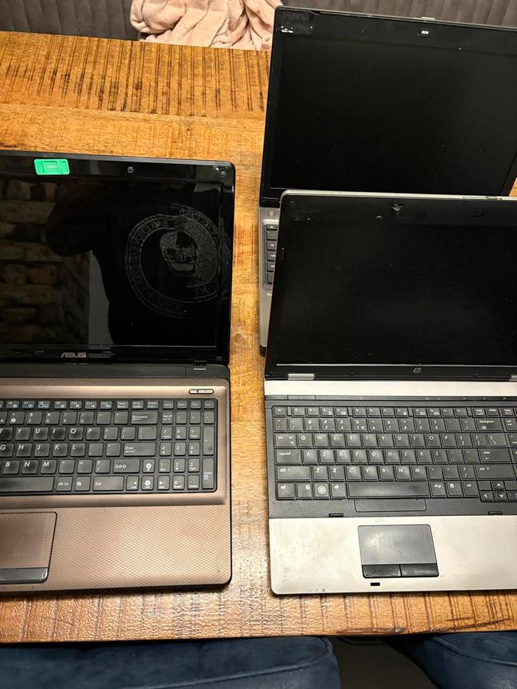 3x Laptop (Asus & HP) - Defect/Onderdelen, Computers en Software, Windows Laptops, Niet werkend, 15 inch, HDD, 2 tot 3 Ghz, 8 GB