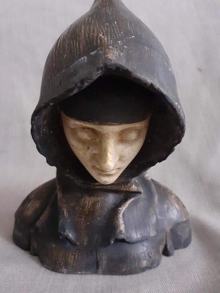 Antiek beeld, Monnik, abt met pij, Antiek en Kunst, Curiosa en Brocante, Ophalen of Verzenden
