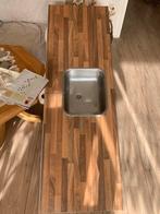 Aanrechtblad 60x180 houtstructuur -Rotterdam, Huis en Inrichting, Keuken | Keukenelementen, Ophalen, Bruin, 150 tot 200 cm, Zo goed als nieuw