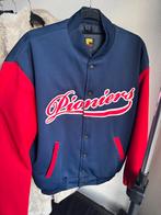 Vintage retro baseball stijl bomber jack, Vintage, Maat 52/54 (L), Blauw, Vintage