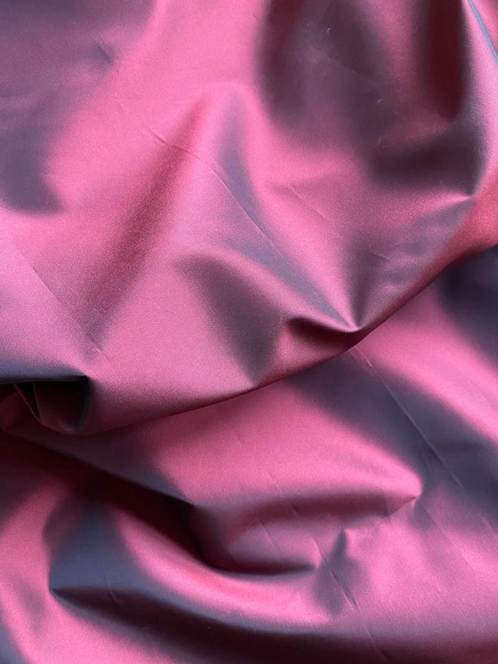 Bordeauxrode Chintz Gordijnen op Maat - H240 x B280, Huis en Inrichting, Stoffering | Gordijnen en Lamellen, Zo goed als nieuw