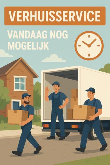 Verhuizen met 1 of 2 helpers + chauffeur – Spoed mogelijk! beschikbaar voor biedingen