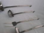 6x Sola hamerslag lepelrek div. opscheplepel spatel vork p s, Ophalen of Verzenden