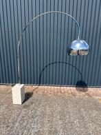 Vintage booglamp chroom travertin lamp, Huis en Inrichting, Lampen | Vloerlampen, Ophalen, Gebruikt, X, Minder dan 100 cm