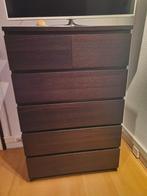 IKEA Malm Kast - 6 Lades - Zwart, Ophalen, Gebruikt, 5 laden of meer, 50 tot 100 cm