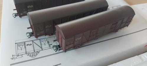 3 dlg Märklin NS gesloten goederenwagenset artnr 47313 + ovp, Hobby en Vrije tijd, Modeltreinen | H0, Zo goed als nieuw, Wagon