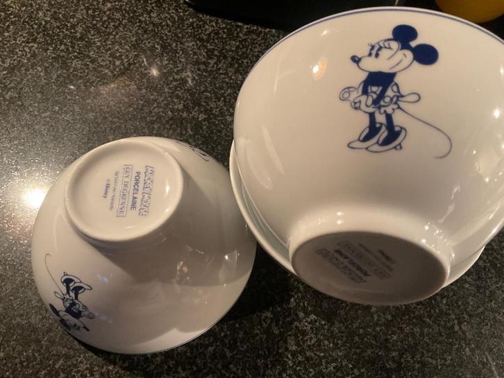 3 schaaltjes mickey Guy Degrenne, Huis en Inrichting, Keuken | Servies, Zo goed als nieuw, Bord(en), Overige stijlen, Porselein