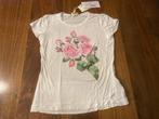 Monnalisa chic shirt wit bloemen stretch maat 164 s!, Meisje, Ophalen of Verzenden, Zo goed als nieuw, Shirt of Longsleeve